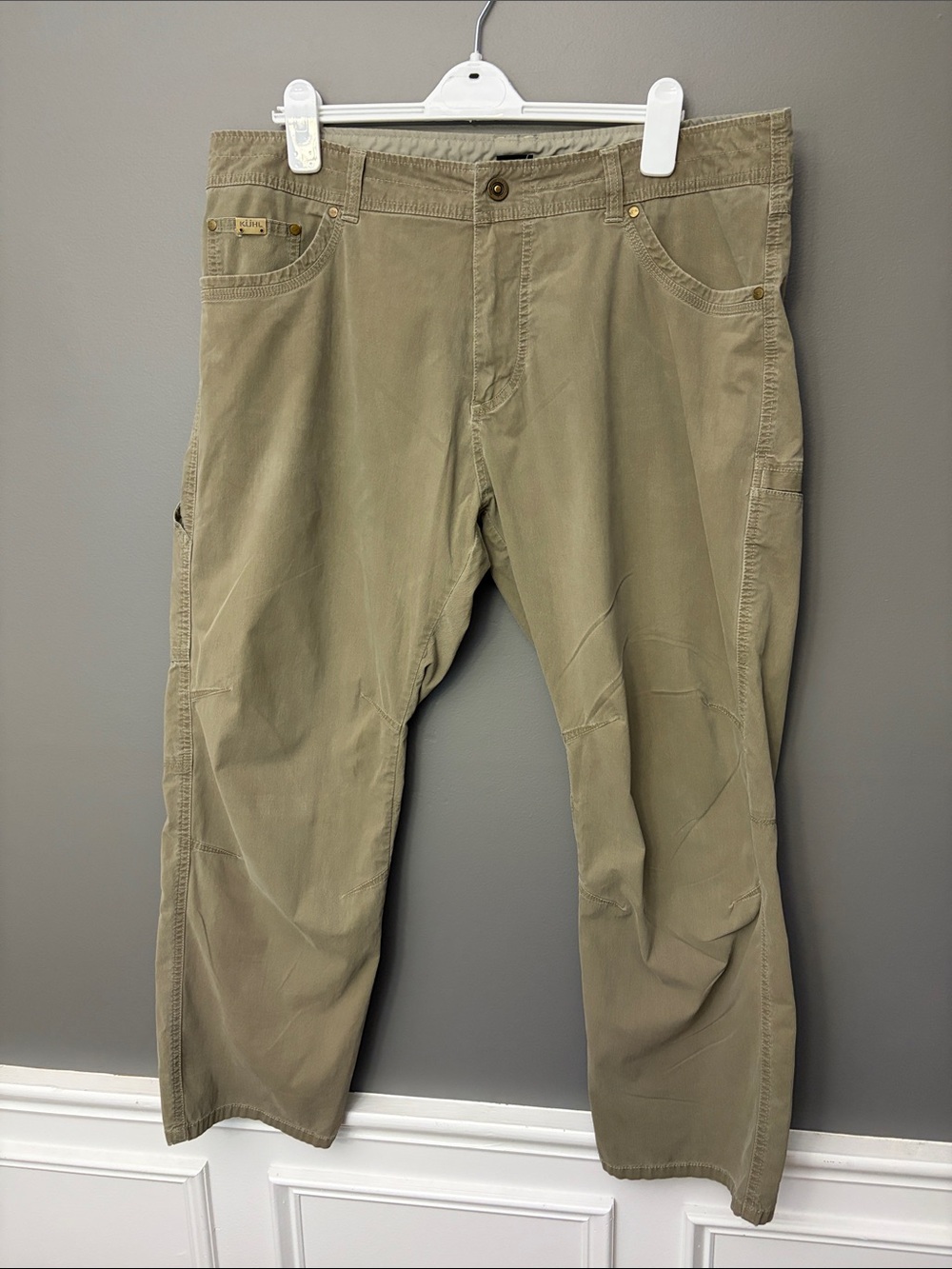 Kuhl Vintage Patina Dye Men's Olive Green Work Pants - 40x30